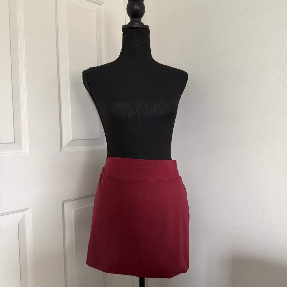 Fashion Nova Burgundy Mini Skirt